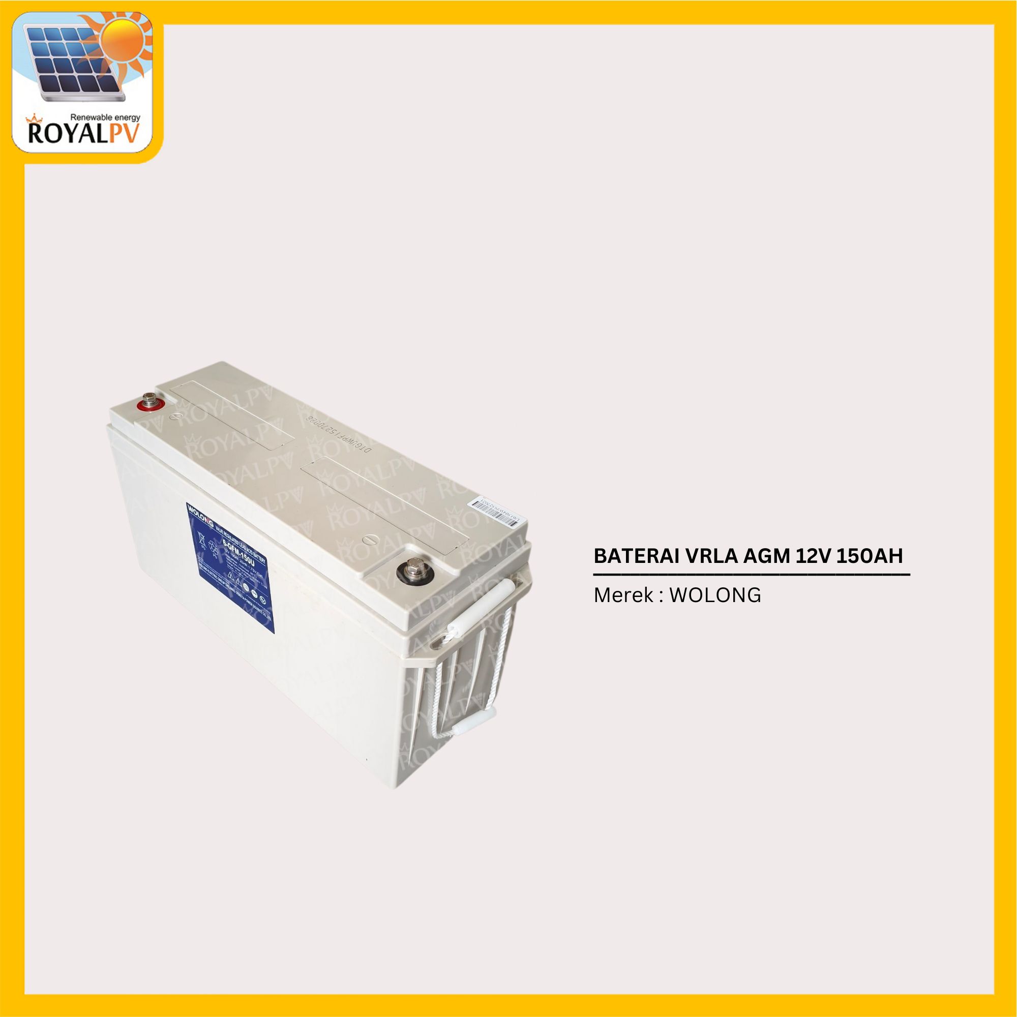 Baterai wolong 12v 120ah 6-GFM-150u (1) Baterai wolong 12v 120ah 6-GFM-150u (1)